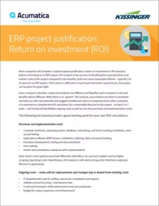 ERP Project Justification: Return on Investment (ROI) Whitepaper