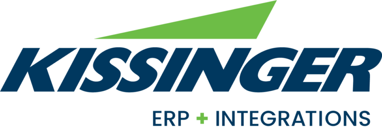 Kissinger logo and tagline: ERP + INTEGRATIONS