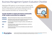 Business Management System Evaluation Checklist